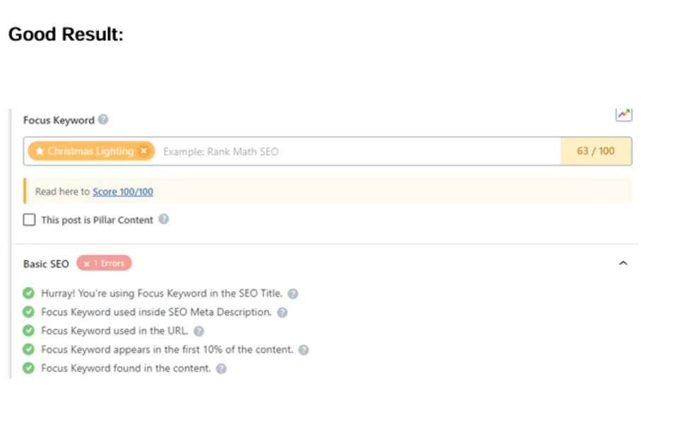 shows seo keyword optimization of website 3rd page