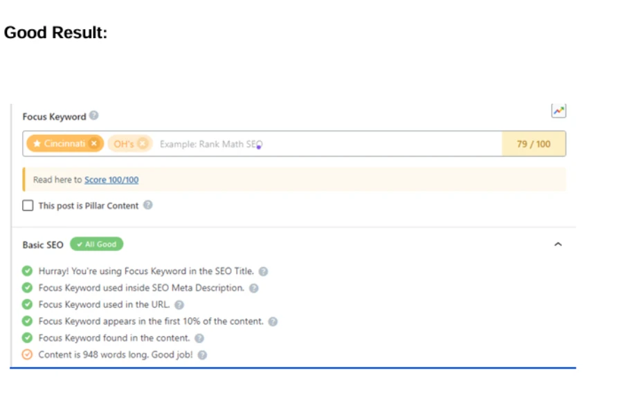 shows seo keyword optimization of website 4th page
