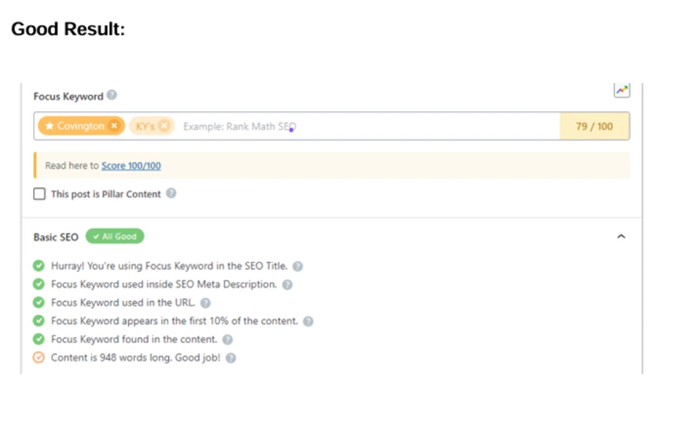 shows seo keyword optimization of website 5th page